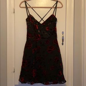 Floral Velveted Dance Dress
